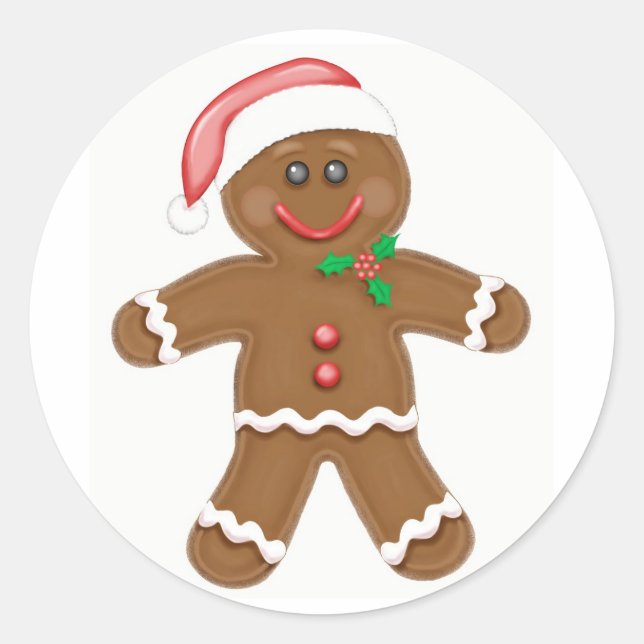 Gingerbread Man Sticker (Front)