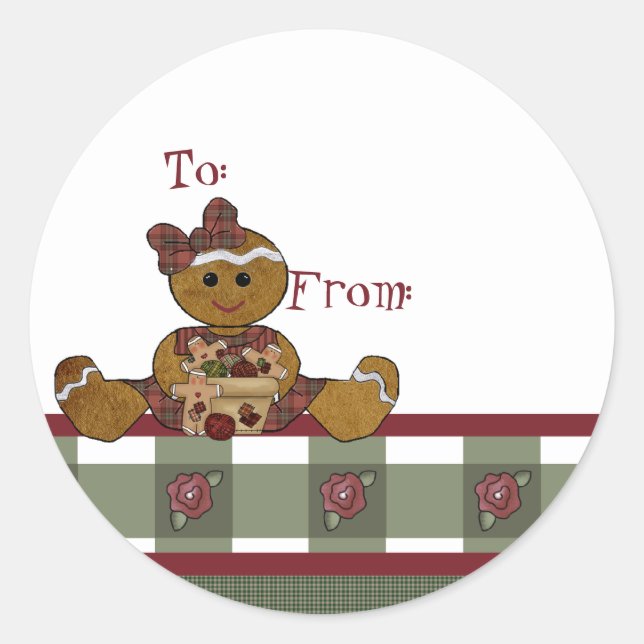 Gingerbread Man Sticker (Front)