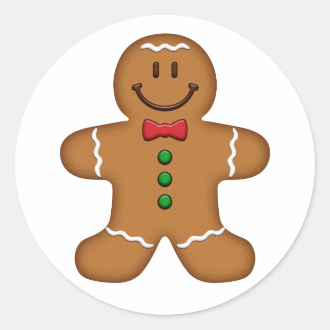 Gingerbread Man Sticker (Front)