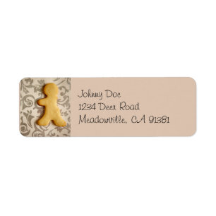 Gingerbread Man Sugar Cookie Label