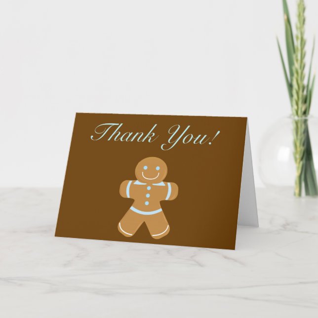 Gingerbread Man thank you Card (Front)
