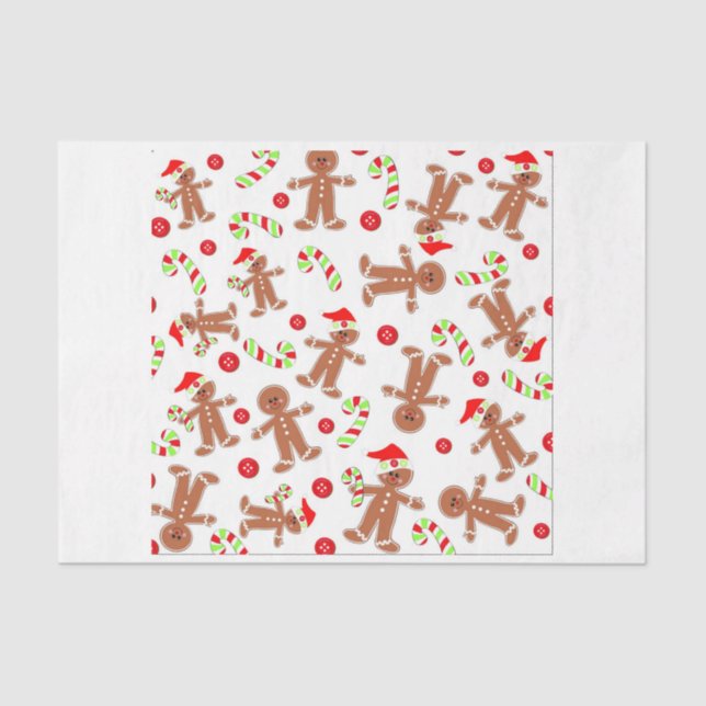 Gingerbread Man Tissue Paper (Front)