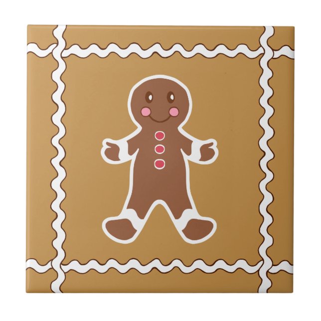 Gingerbread Man Trivet Tile (Front)