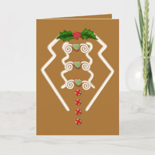 Gingerbread Man Tuxedo Holiday Card