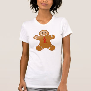 Gingerbread Man with Red Ribbons T-Shirt