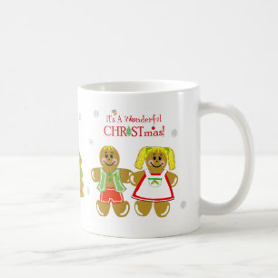 Gingerbread Man & Woman Christmas Mug