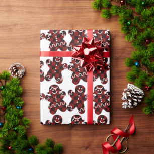 Gingerbread Man & Woman Wrapping Paper