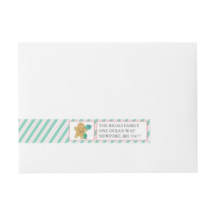 Gingerbread Man Wrap Around Label - Christmas