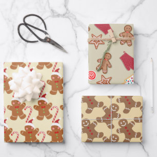 Gingerbread Man Wrapping Paper Sheet