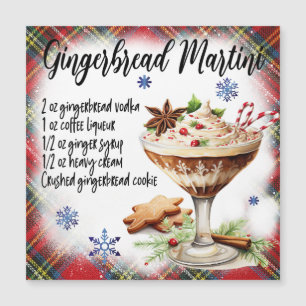 Gingerbread Martini Recipe Magnetic Card