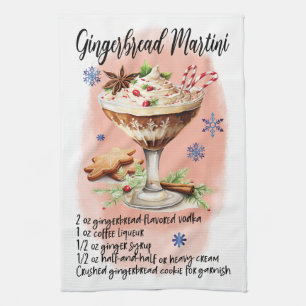 Gingerbread Martini Recipe Tea Towel