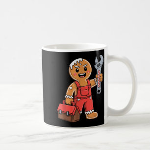 Gingerbread Mechanic Handyman Fixer Worker Christm Coffee Mug