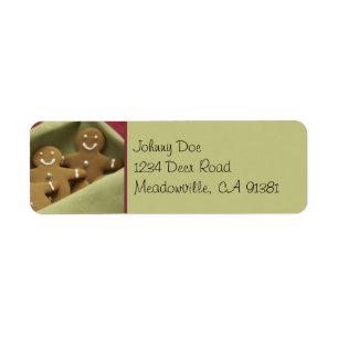 Gingerbread Men Avery Label