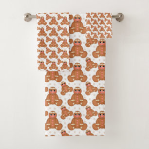 Gingerbread Men Bath Towel Set