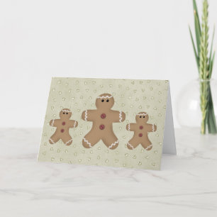 Gingerbread Men Christmas Card