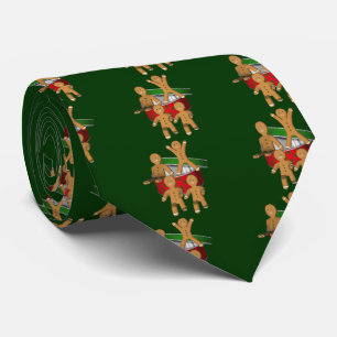 Gingerbread Men Christmas Holiday Funny Neck Tie