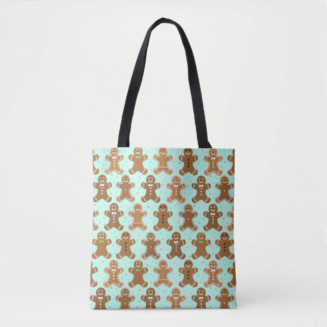 Gingerbread Men Christmas Pattern  Tote Bag (Front)