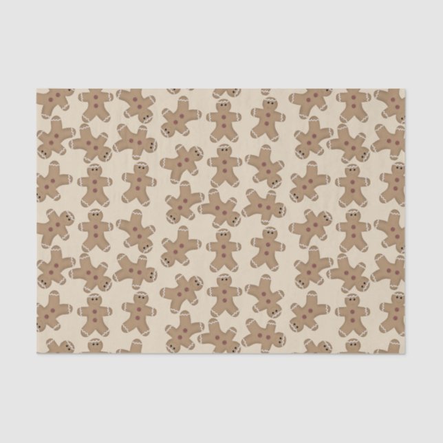 Gingerbread Men Christmas  Tissue Paper (Front)