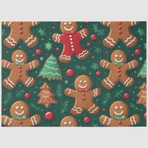 Gingerbread Men & Christmas Tree Cookie Christmas Tissue Paper