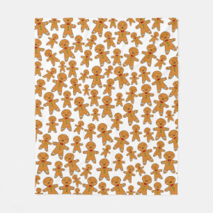 Gingerbread Men Fleece Blanket
