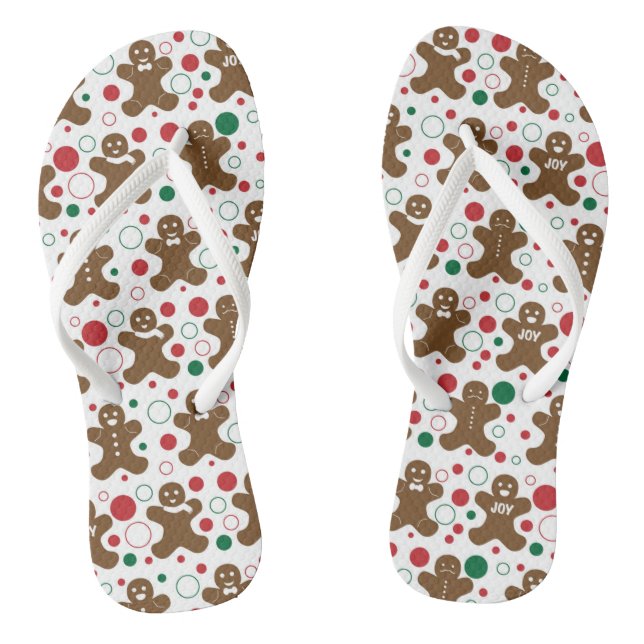 Gingerbread Men Flip Flops (Footbed)