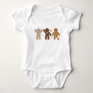 Gingerbread Men Holiday Baby One Piece Bodysuit