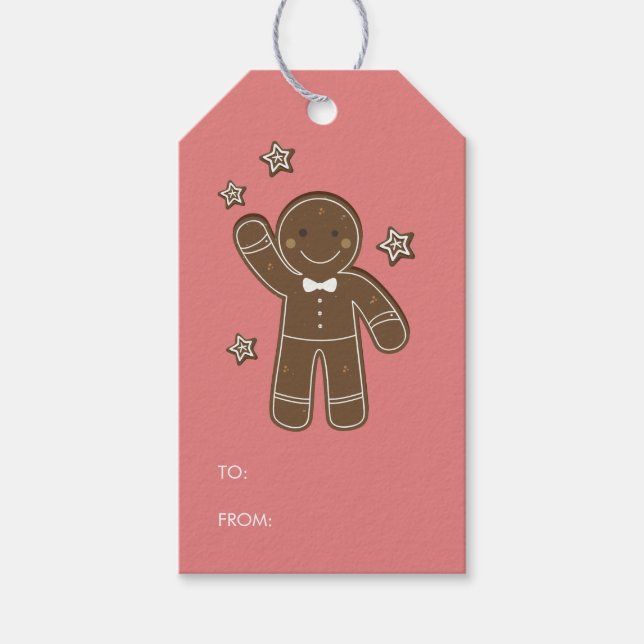 Gingerbread Men Holiday Gift Tag (Front)