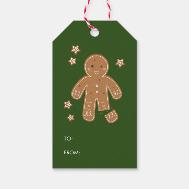 Gingerbread Men Holiday Gift Tag (Front)