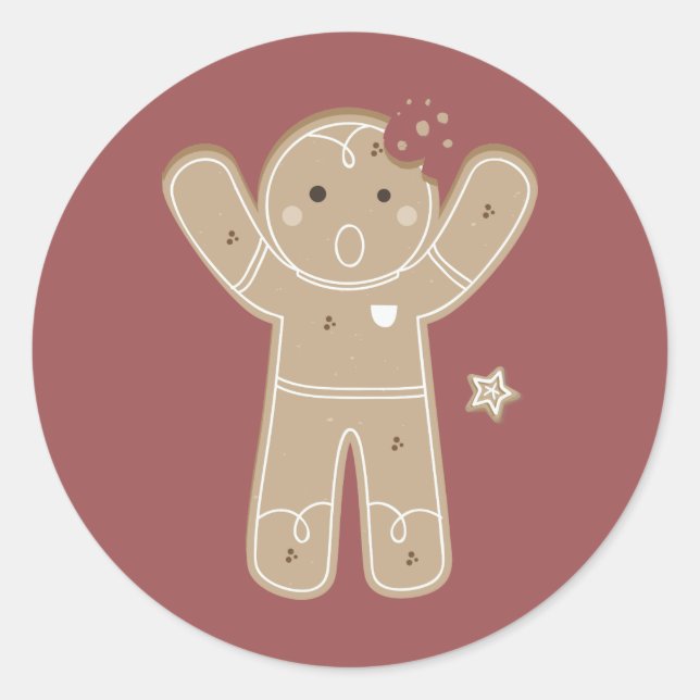 Gingerbread Men Holiday Sticker (Front)