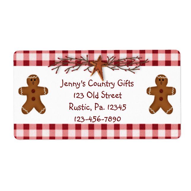 Gingerbread Men Label (Front)