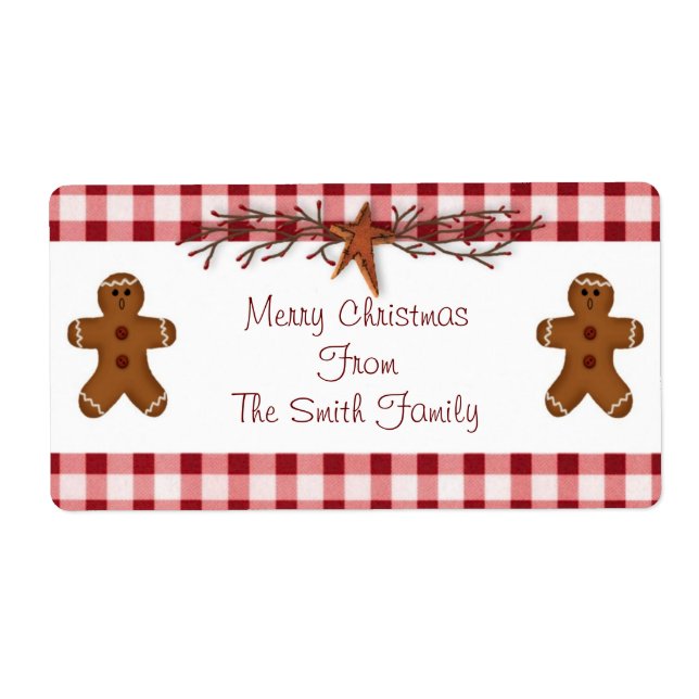 Gingerbread Men Label (Front)
