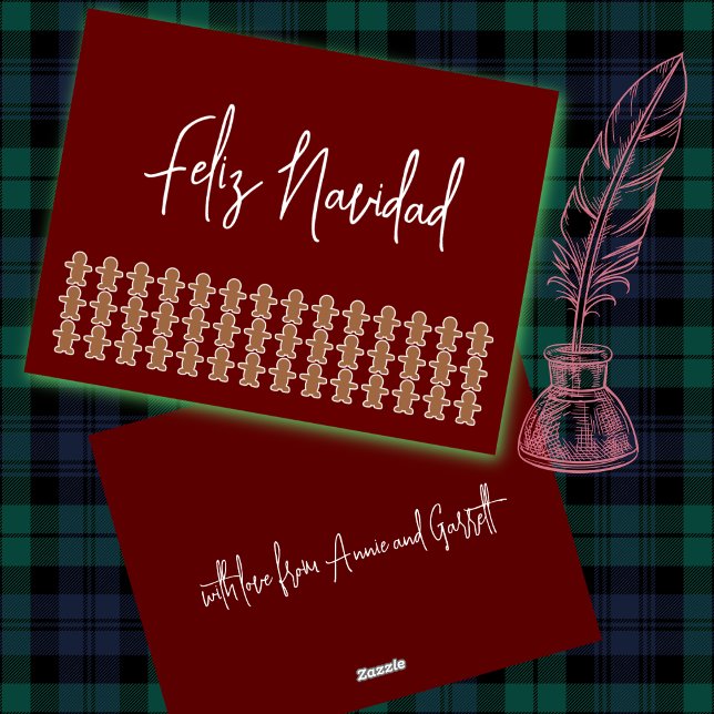 Gingerbread Men on Feliz Navidad Holiday Card (Creator Uploaded)