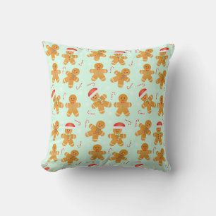 Gingerbread Men Pattern Cushion