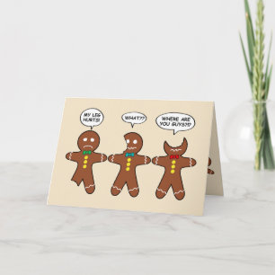 Gingerbread Men Personalise Holiday Greeting Card