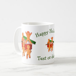 Gingerbread Men Personalized Christmas Holiday  Coffee Mug