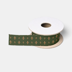 Gingerbread Men Ribbon Satin Ribbon