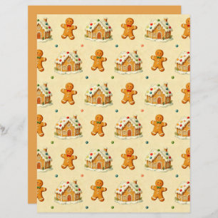 Gingerbread Men Scrapbook Paper