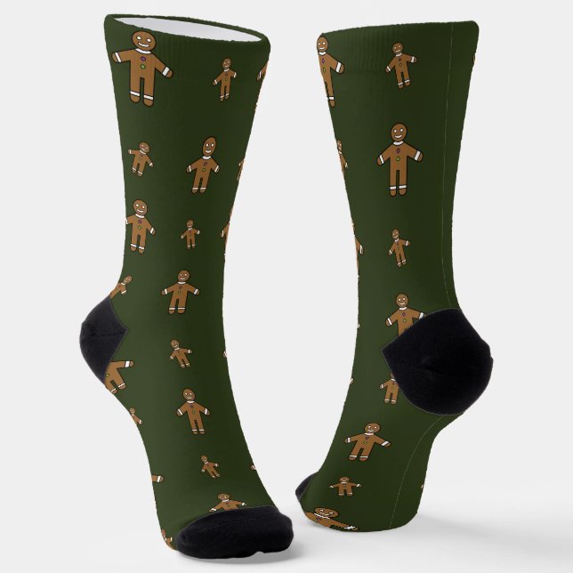 Gingerbread Men Socks (Angled)