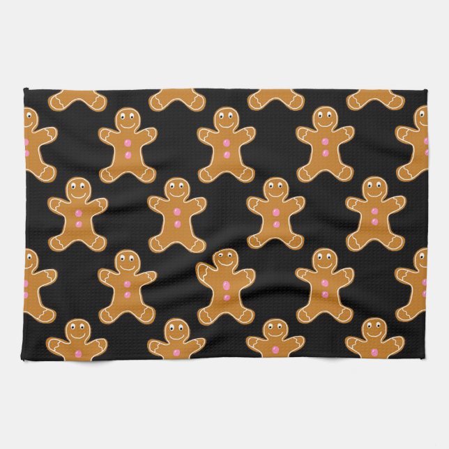 Gingerbread Men Tea Towel (Horizontal)