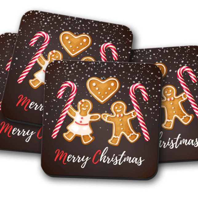Gingerbread Merry Christmas | Coaster Set (Creator Uploaded)