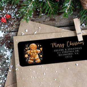 Gingerbread Merry Christmas Return Address