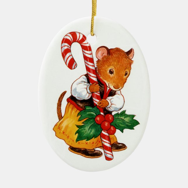 Gingerbread Mouse Ceramic Tree Decoration (Front)