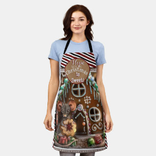 Gingerbread Mouse Christmas Apron
