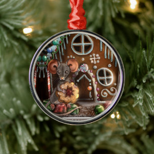 Gingerbread Mouse Christmas Ornament