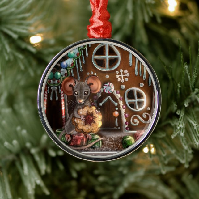 Gingerbread Mouse Christmas Ornament (Tree)