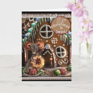 Gingerbread Mouse Sweet Christmas Card
