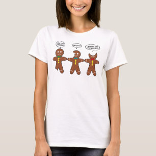 Gingerbread My Leg Hurts Funny T-Shirt