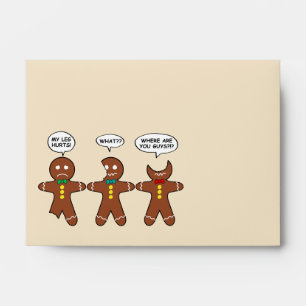 Gingerbread My Leg Hurts Humour Holiday Envelope