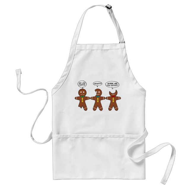 Gingerbread My Leg Hurts Humour Standard Apron (Front)
