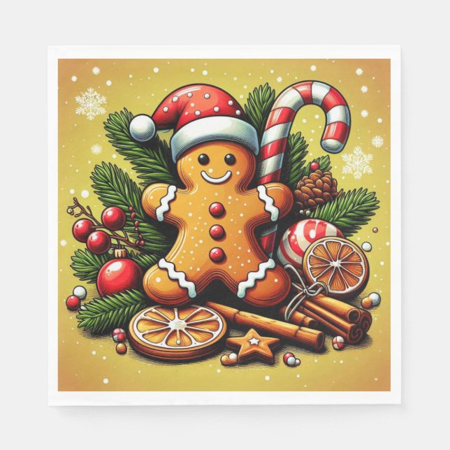 Gingerbread napkins! napkin (Front)